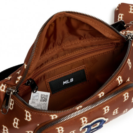 MLB CLASSIC MONOGRAM HOBO BAG BOSTON RED SOX BROWN 3ABQS102N-43BRD